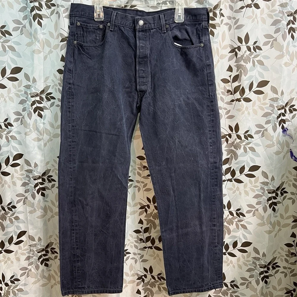 Vintage Levi's 501 XX Jeans Men's 36x29 Blue Purple Faded Y2K Button Fly